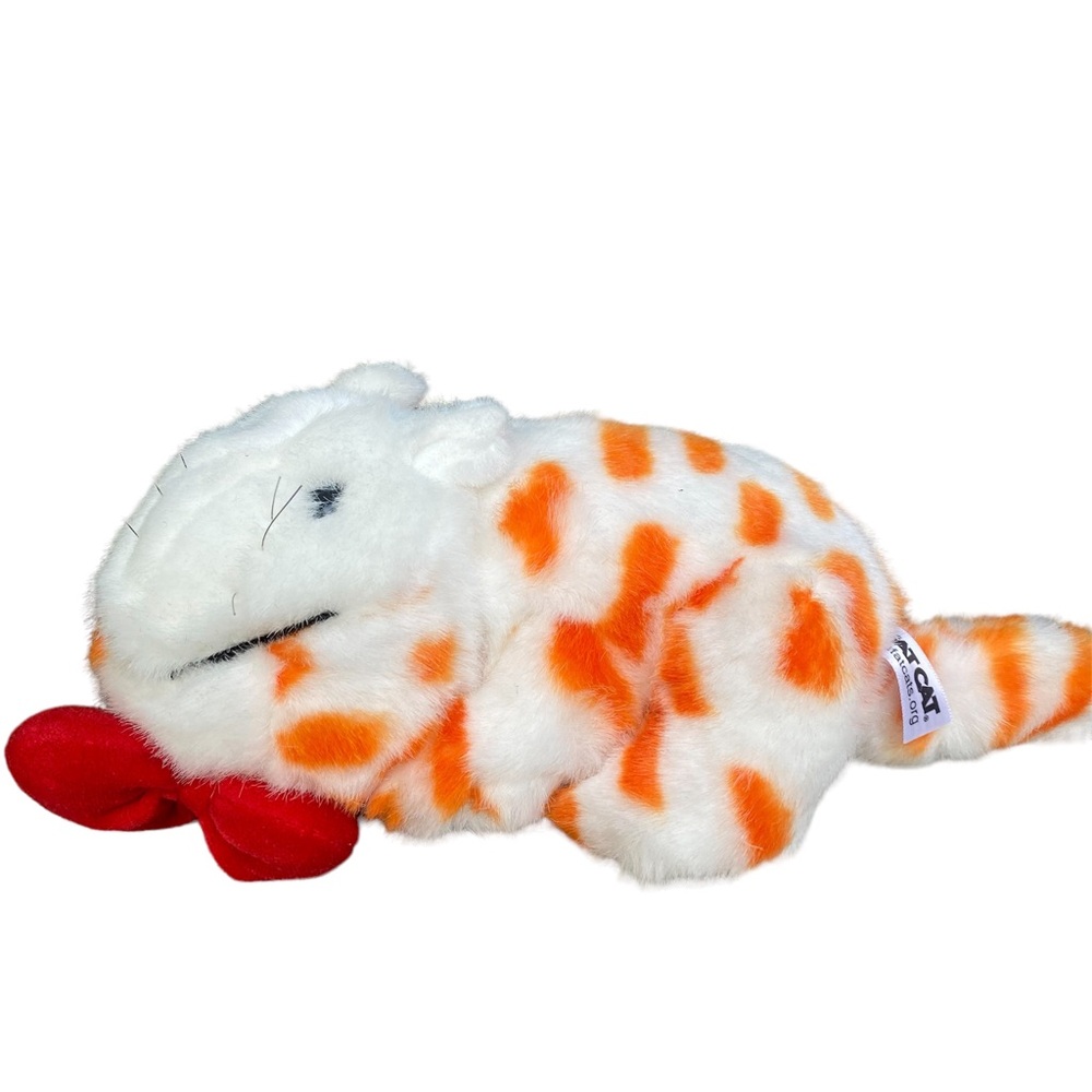 Fat cat Steven Smith Orange Spotted Bow Tie Fluffy Plush Stuffed Animal